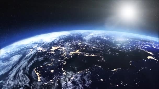 Satellite View Of The Earth At Night Stock Video C Malekas