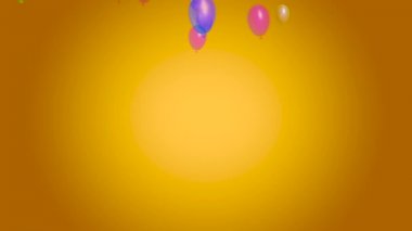 Renkli balonlar düşüyor