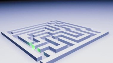 3D animasyon - mavi labirent çözüldü