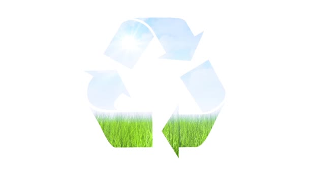 Recykling symbol animacji — Wideo stockowe