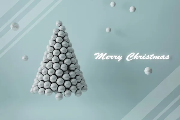 Perlen Weihnachtsbaum mit Text — Stockfoto