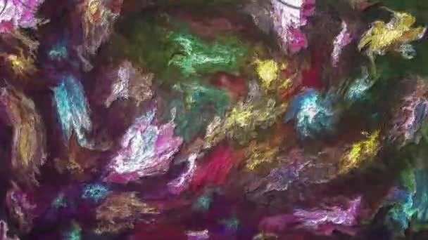 Красочная Абстрактная Фоновая Анимация Импрессионистическим Стилем Кисти — стоковое видео