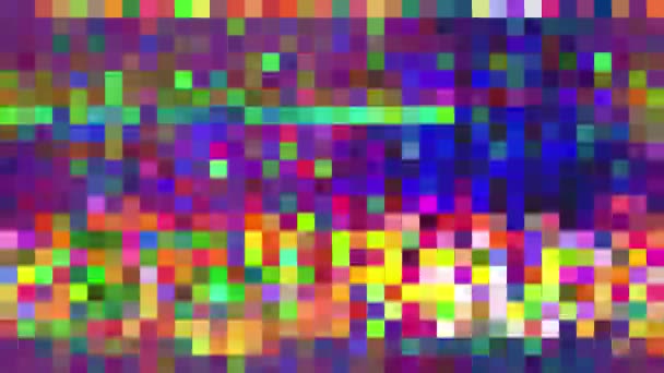 Abstract Generatieve Kunst Animatie Met Willekeurige Gekleurde Pixels — Stockvideo