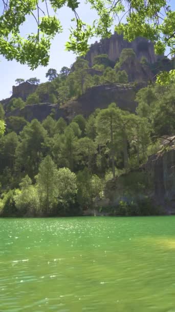 Imagens Verticais Reservatório Águas Negras Nas Sierras Cazorla Segura Las — Vídeo de Stock