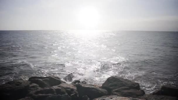 Olas y rocas marinas — Vídeo de stock