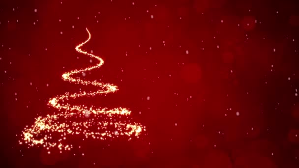 Χριστουγεννιάτικο δέντρο φως σωματίδια — Αρχείο Βίντεο