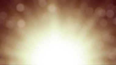 Bulanık Bokeh Parçacıkları Döngüsü Arkaplan Animasyonu ile Soyut Sıcak Radyal Işık Işıkları
