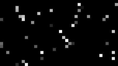 Siyah Arkaplan Dijital Döngüsünde Soyut Beyaz Piksel CanlandırmasıName