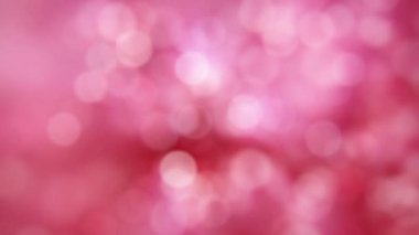 Romantik Pembe ve Kırmızı Bokeh Işık Döngüsü Animasyonu. Sevgililer Günü Özeti