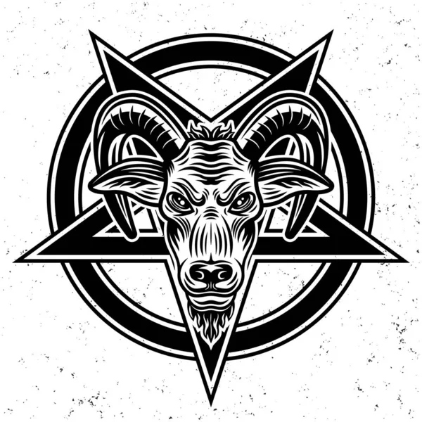 Keçi kafası ve pentagram yıldız çizimi