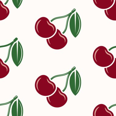 Kirazlı meyve vektörü renksiz desen