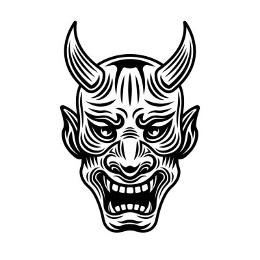 Samuray savaşçı vektörü siyah beyaz nesne