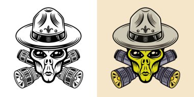 El fenerleriyle uzaylı izci çocuk. İki tür siyah.