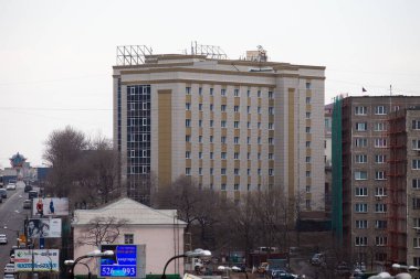 Sonbahar, 2013 - Vladivostok, Primorsky bölgesi - Vladivostok Devlet Tıp Üniversitesi yatakhane binaları