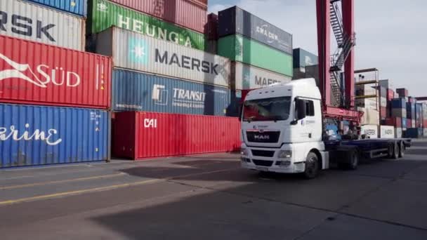 Vladivostok Russie 2020 Été Travailler Dans Port Maritime Commercial Vladivostok — Video