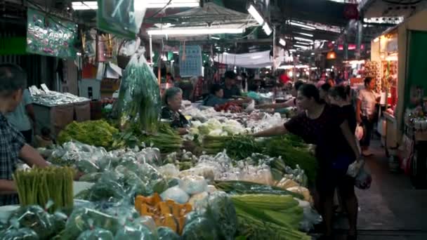 Bangkok Thailandia 2016 Primavera Street Food Fair Rallentatore Distributore Bancarelle — Video Stock