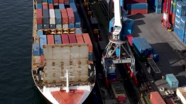 Vladivostok Oroszország 2020 Nyár Vladivostok Commercial Sea Container Port Kilátás — Stock videók