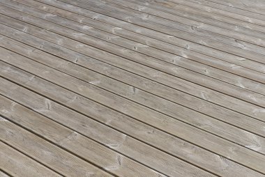 Eski ahşap açık hava teras kat