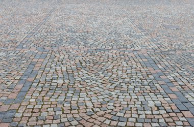 Granit taşlarla Arnavut kaldırımlı Meydanı 