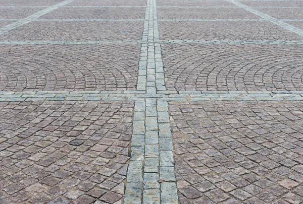 Quadrat mit Granitsteinen gepflastert — Stockfoto