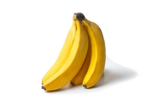 Banda dojrzałych bananów izolowanych na białym tle. — Zdjęcie stockowe