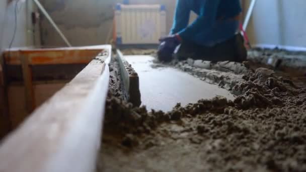 Intonaco Pavimento Cemento Coperto — Video Stock