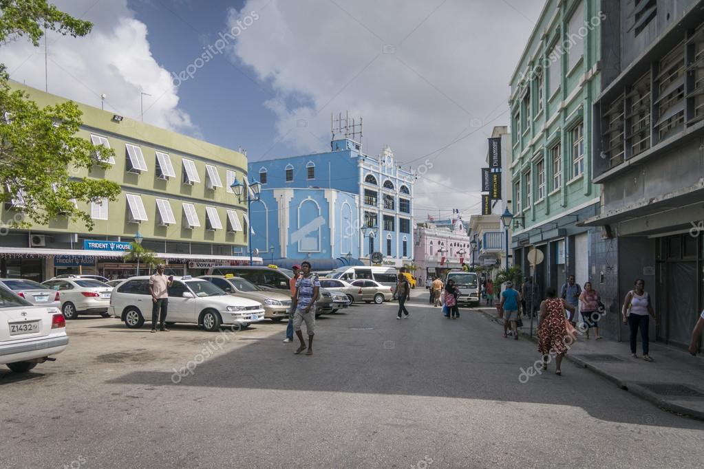 Bridgetown shopping street barbados hi-res stock photography and