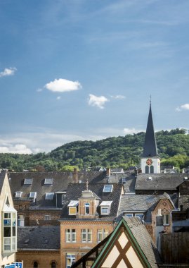 Çatıları, Boppard nehir Ren, Almanya