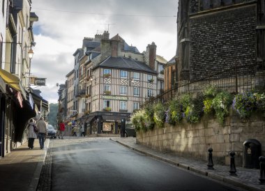 Honfleur Street View, Normandy, Fransa