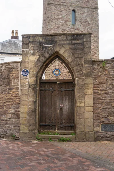 Koning Henry Viii Grammatica Schoolpoort Stad Abergavenny Wales Verenigd Koninkrijk — Stockfoto