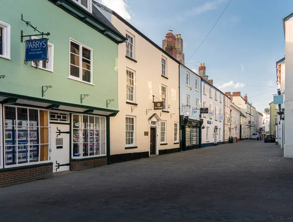 Gatuvy Över Nevill Street Staden Abergavenny Wales Storbritannien — Stockfoto