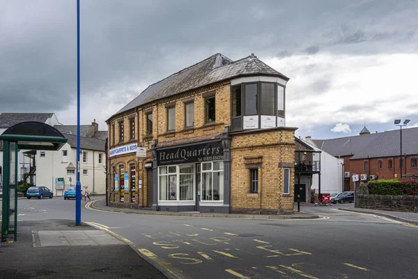 Gatuvy Över Staden Abergavenny Wales Storbritannien — Stockfoto