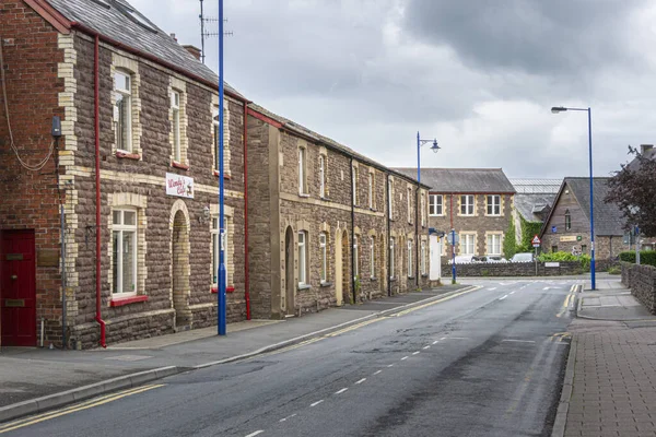 Gatuvy Över Staden Abergavenny Wales Storbritannien — Stockfoto