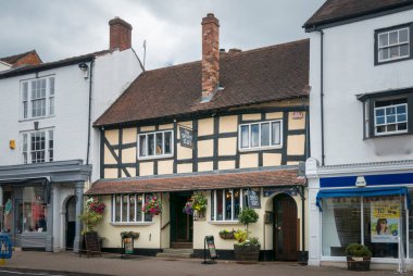 İngiltere 'nin Herefordshire kentindeki Ledbury antik pazar kasabasının manzarası