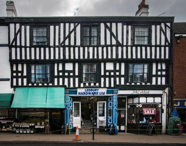 Hårdvarubutik Den Antika Marknadsstaden Ledbury Herefordshire Storbritannien — Stockfoto