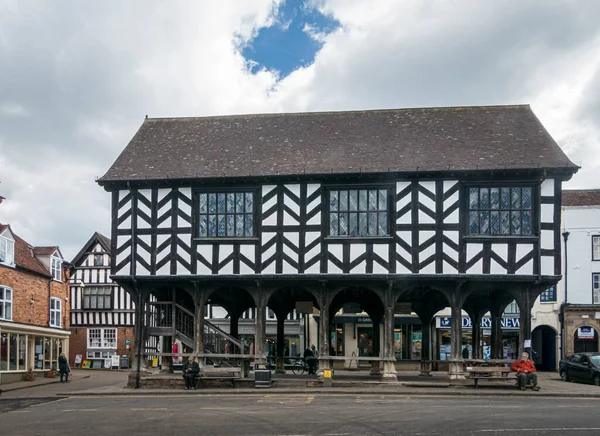 Herefordshire Ngiltere Nin Antik Pazar Kasabası Ledbury Deki Market House — Stok fotoğraf