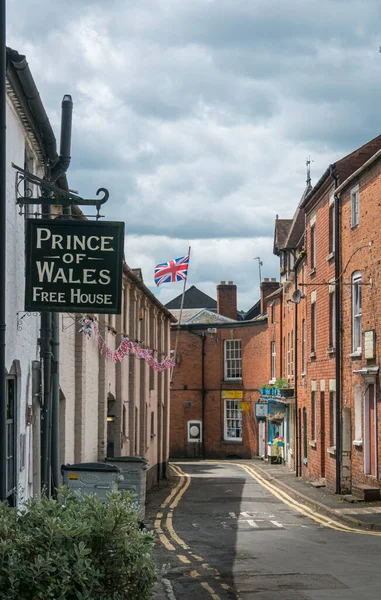 Vue Church Street Dans Ancienne Ville Marchande Ledbury Herefordshire Royaume — Photo