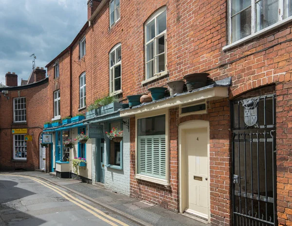 Veduta Church Street Nell Antica Città Mercato Ledbury Herefordshire Regno — Foto Stock