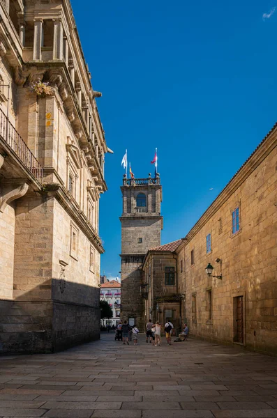 Pohled Ulici Městě Santiago Compostela Španělsko — Stock fotografie