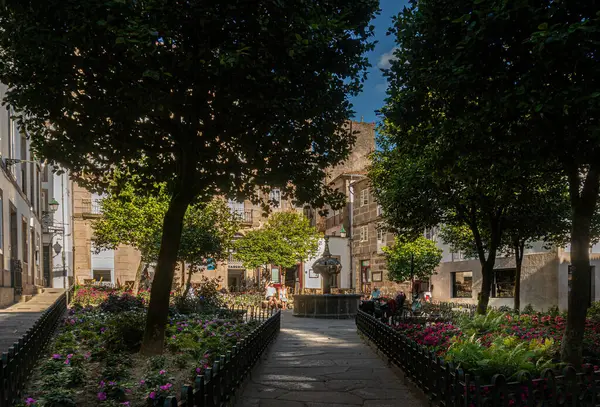 Vackert Torg Staden Santiago Compostela Spanien — Stockfoto