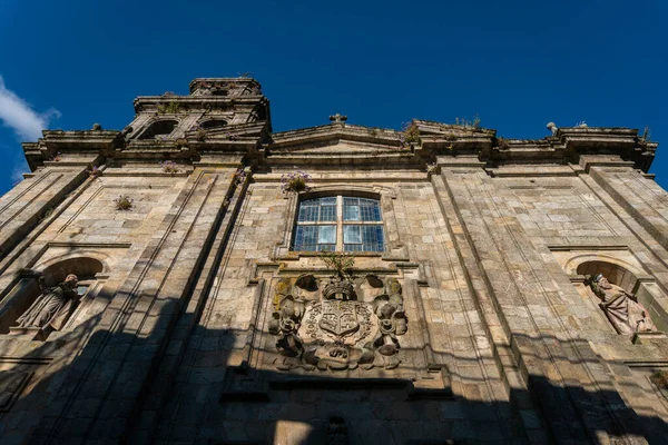 Fachada Construção Igrejas Cidade Santiago Compostela Espanha — Fotografia de Stock