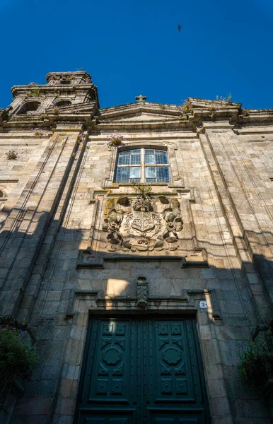 Fachada Construção Igrejas Cidade Santiago Compostela Espanha — Fotografia de Stock