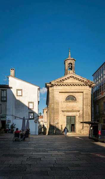 Kerk Het Plein Van Cervantes Stad Santiago Compostela Spanje — Stockfoto