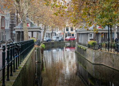 Hollanda 'nın Gouda kentindeki tarihi balık pazarı.