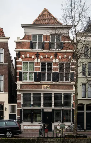 Фасад Здания Городе Гауда Нидерланды — стоковое фото