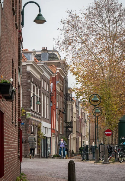 Вид Улицу Городе Гауда Нидерланды — стоковое фото