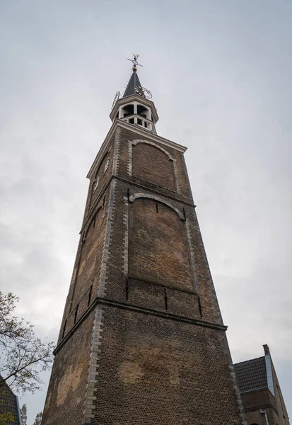 Pohled Věž Hodinami Městě Gouda Nizozemsko — Stock fotografie