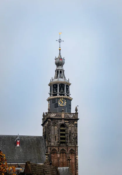 Hollanda Nın Gouda Kentindeki John Saat Çan Kulesi — Stok fotoğraf