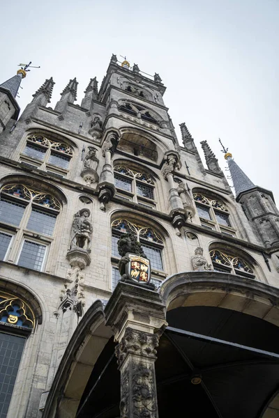 Detalhe Fachada Prefeitura Cidade Gouda Holanda — Fotografia de Stock