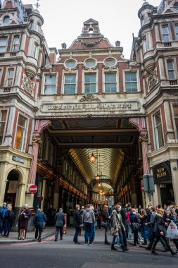 Londra, İngiltere 'deki Leadenhall Pazarı' na Giriş